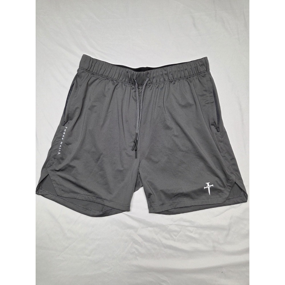 Three Nails Pro Tech 2.0 Mens  Liner Shorts XL Space Gray 5" Drawstring Pockets
